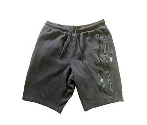 Philipp Plein Sport Shorts Mens Small Black Pants Sweatshorts PCPS601 Knit $414